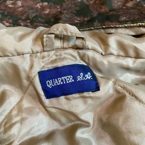 Vintage Toggle Button Jacket Brown Floral Womens XL - Picture 5 of 8